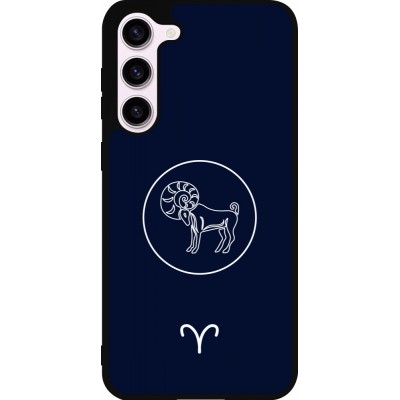 Coque Samsung Galaxy S23+ - Silicone rigide noir Astrologie Bélier