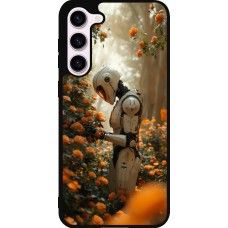 Samsung Galaxy S23+ Case Hülle - Silikon schwarz Astronaut flowers 2025
