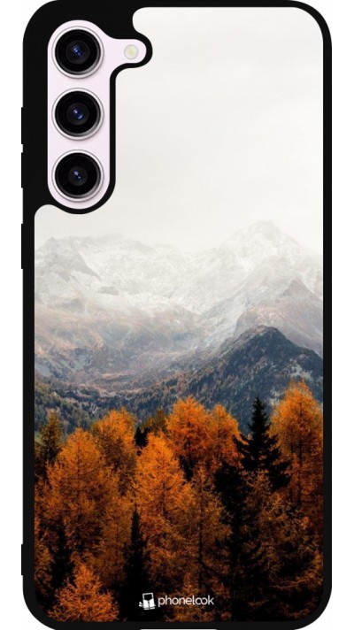 Coque Samsung Galaxy S23+ - Silicone rigide noir Autumn 21 Forest Mountain