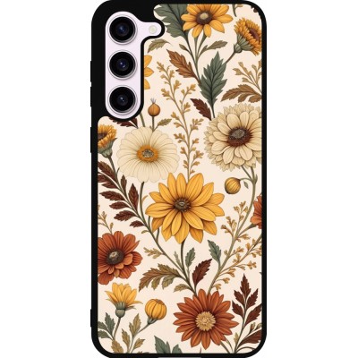 Coque Samsung Galaxy S23+ - Silicone rigide noir Autumn 25 Flower pattern