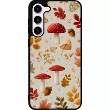 Coque Samsung Galaxy S23+ - Silicone rigide noir Autumn 26 Mushrooms and leaves
