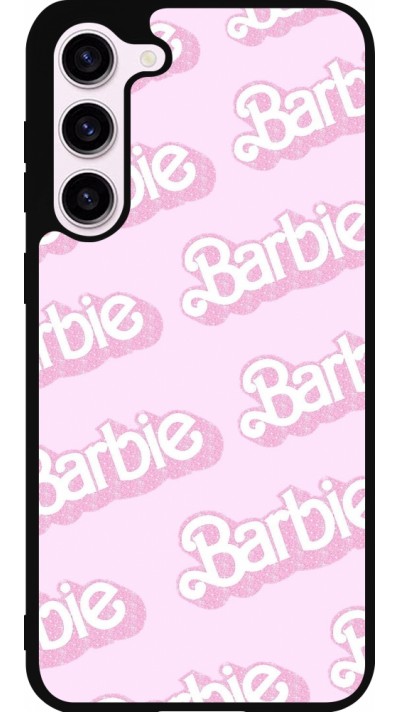 Coque Samsung Galaxy S23+ - Silicone rigide noir Barbie light pink pattern
