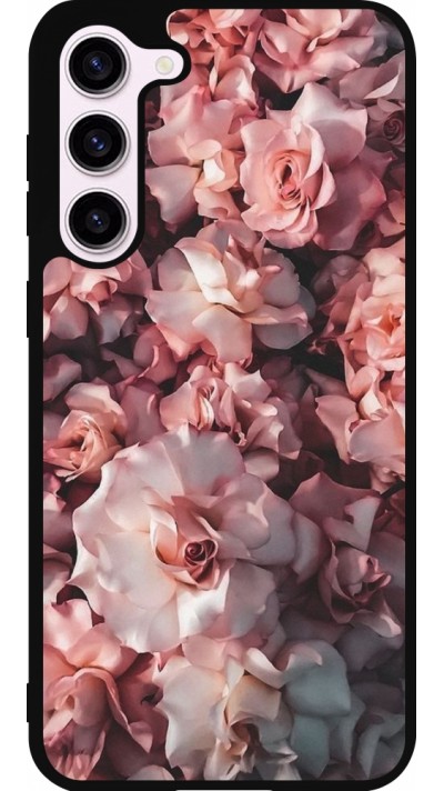 Coque Samsung Galaxy S23+ - Silicone rigide noir Beautiful Roses