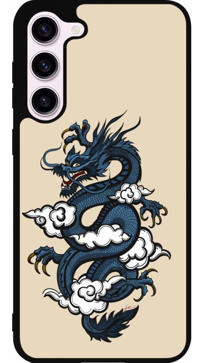 Coque Samsung Galaxy S23+ - Silicone rigide noir Blue Dragon Tattoo