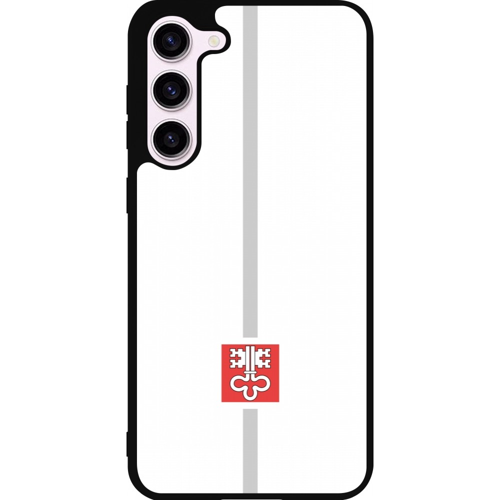 Samsung Galaxy S23+ Case Hülle - Silikon schwarz Kanton NW weiss