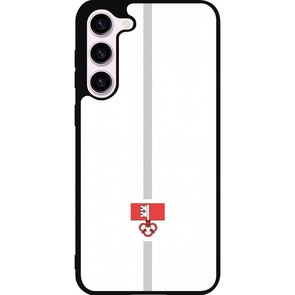 Samsung Galaxy S23+ Case Hülle - Silikon schwarz Kanton OW weiss