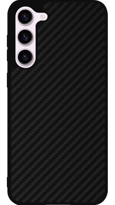 Coque Samsung Galaxy S23+ - Silicone rigide noir Carbon Basic
