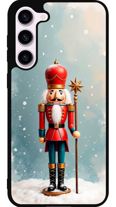 Samsung Galaxy S23+ Case Hülle - Silikon schwarz Christmas 25 Nutcracker Snow