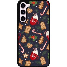 Samsung Galaxy S23+ Case Hülle - Silikon schwarz Christmas 25 Pattern Gingerbread House