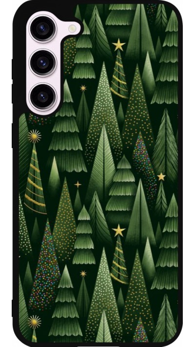Samsung Galaxy S23+ Case Hülle - Silikon schwarz Christmas 25 Pattern Xmas Tree