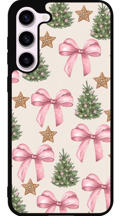 Samsung Galaxy S23+ Case Hülle - Silikon schwarz Christmas 25 Vintage Ribbons