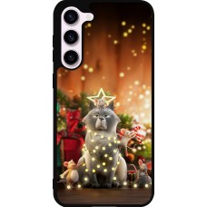 Samsung Galaxy S23+ Case Hülle - Silikon schwarz Christmas 25 Xmas Cat
