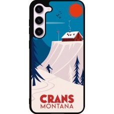 Coque Samsung Galaxy S23+ - Silicone rigide noir Crans-Montana Cabane