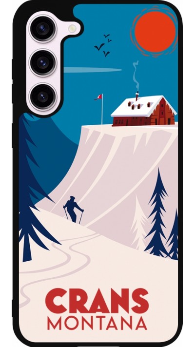 Coque Samsung Galaxy S23+ - Silicone rigide noir Crans-Montana Cabane