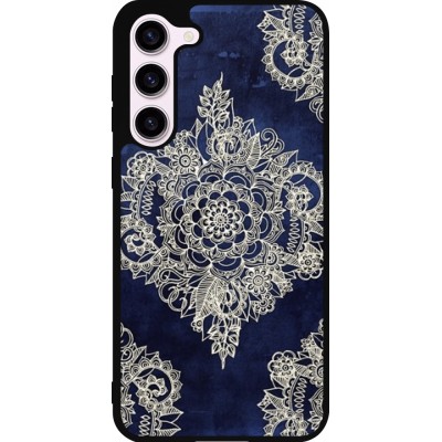 Samsung Galaxy S23+ Case Hülle - Silikon schwarz Cream Flower Moroccan