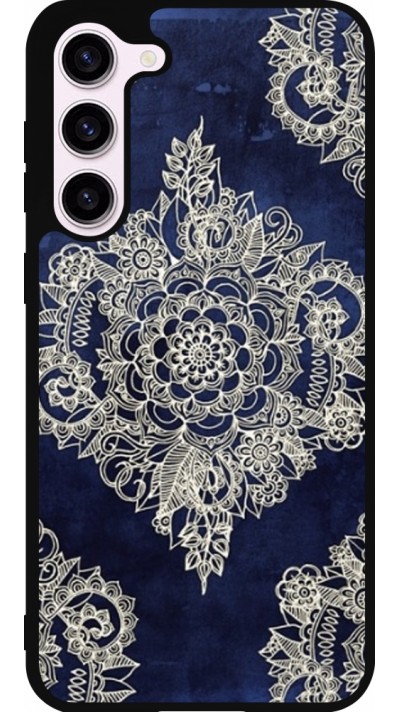 Coque Samsung Galaxy S23+ - Silicone rigide noir Cream Flower Moroccan