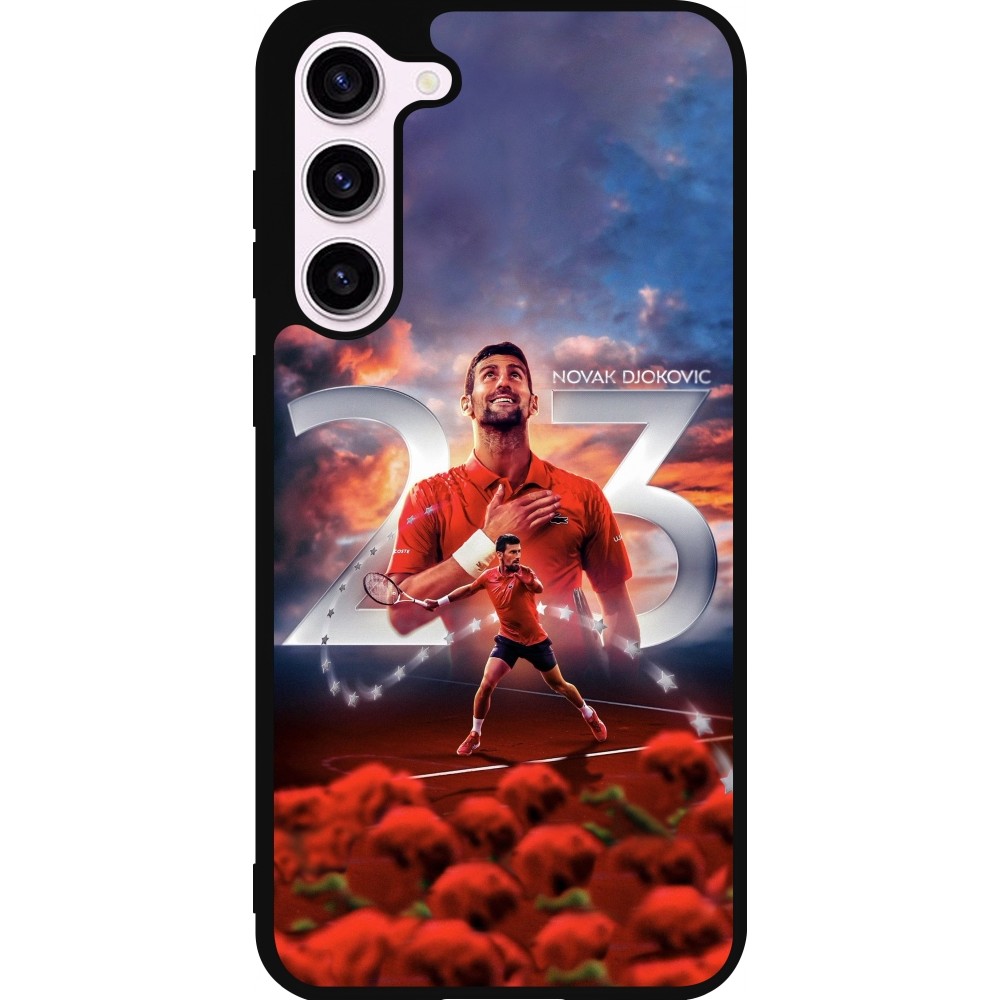 Samsung Galaxy S23+ Case Hülle - Silikon schwarz Djokovic 23 Grand Slam
