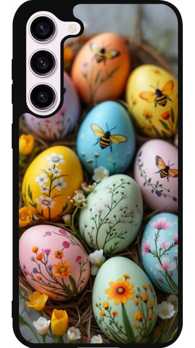 Samsung Galaxy S23+ Case Hülle - Silikon schwarz Easter 2026 Eggs with bees
