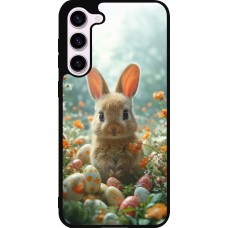 Samsung Galaxy S23+ Case Hülle - Silikon schwarz Easter 2026 Rabbit in the garden