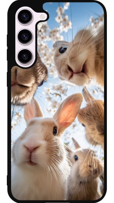 Samsung Galaxy S23+ Case Hülle - Silikon schwarz Easter 2026 Rabbits
