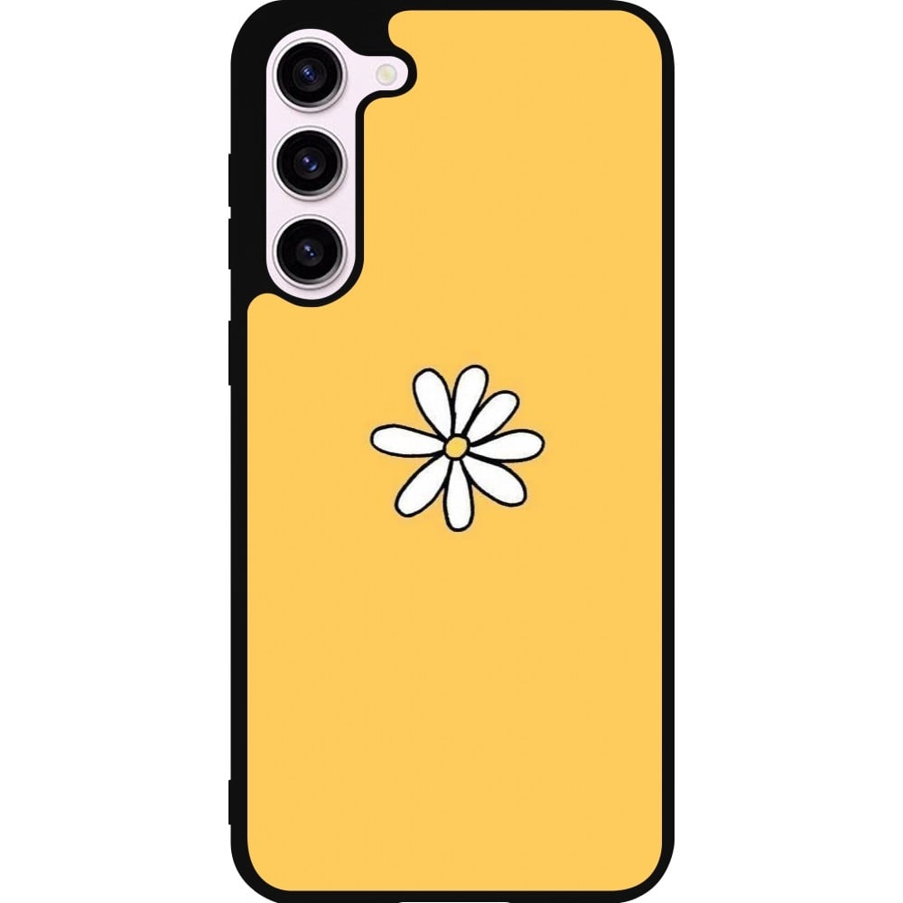 Samsung Galaxy S23+ Case Hülle - Silikon schwarz Easter 2023 daisy