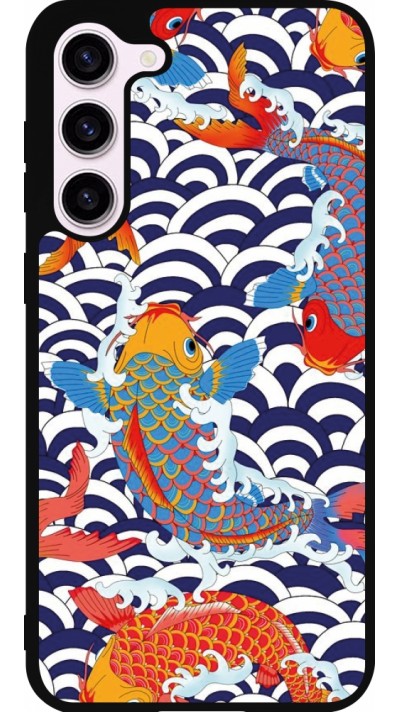 Coque Samsung Galaxy S23+ - Silicone rigide noir Easter 2023 japanese fish