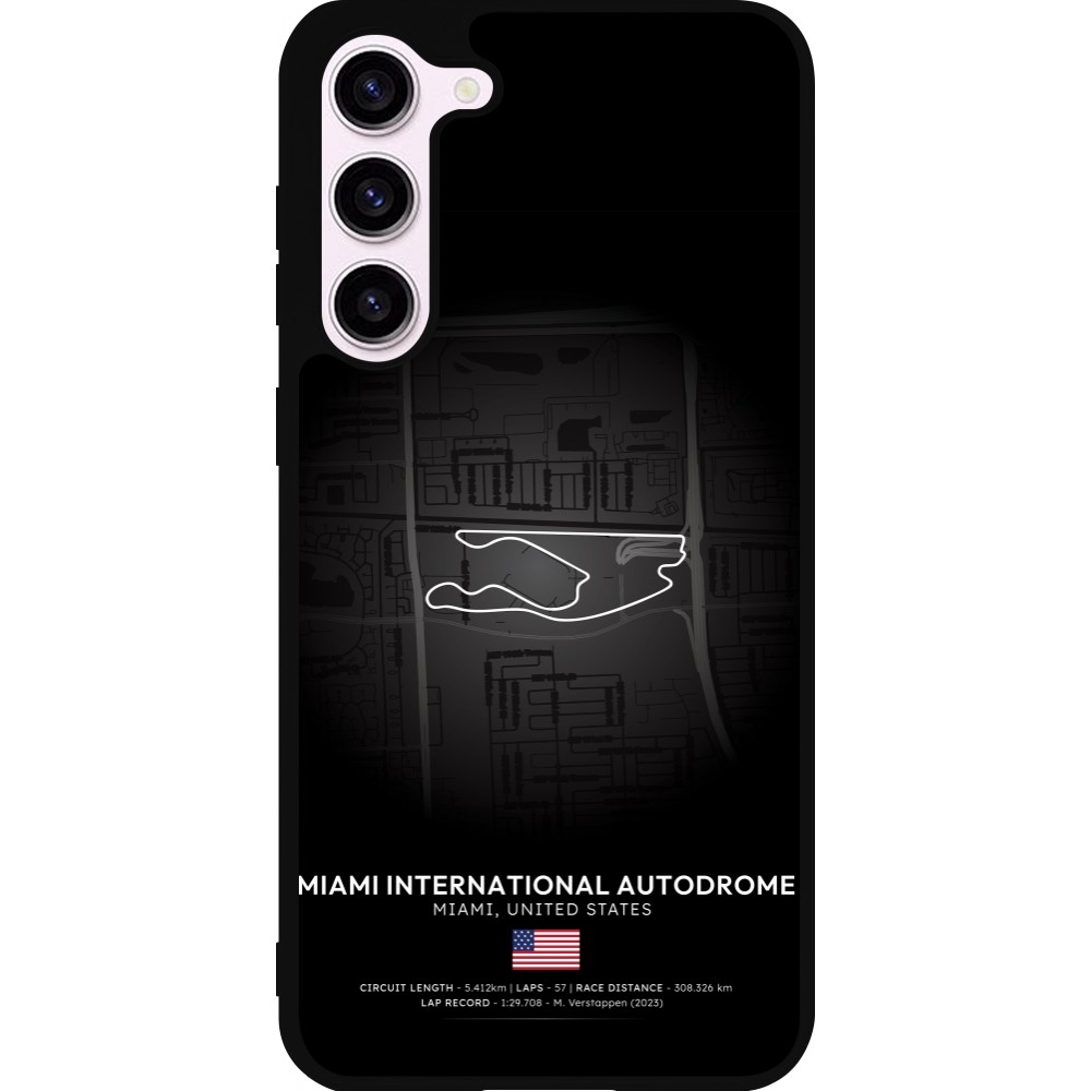 Samsung Galaxy S23+ Case Hülle - Silikon schwarz F1 Track 2025 Miami
