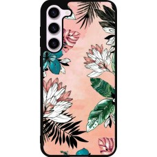 Samsung Galaxy S23+ Case Hülle - Silikon schwarz Flowers Artprint