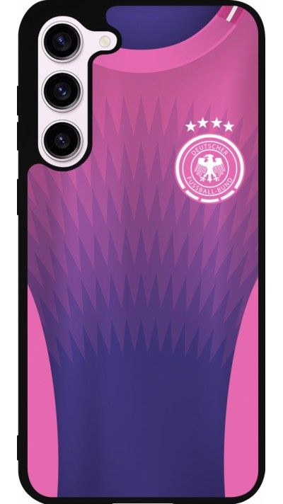 Samsung Galaxy S23+ Case Hülle - Silikon schwarz Deutschland Away personalisierbares Fussballtrikot
