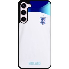 Coque Samsung Galaxy S23+ - Silicone rigide noir Maillot de football Angleterre 2022 personnalisable