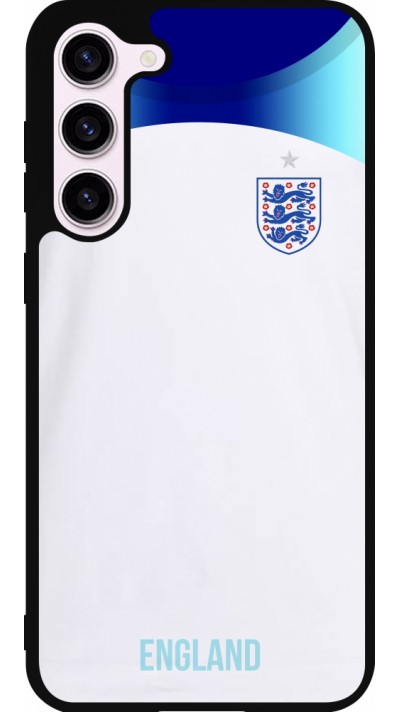 Coque Samsung Galaxy S23+ - Silicone rigide noir Maillot de football Angleterre 2022 personnalisable