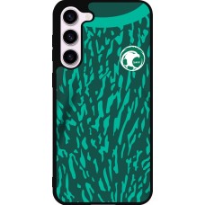 Coque Samsung Galaxy S23+ - Silicone rigide noir Maillot de football Arabie saoudite 2022 personnalisable