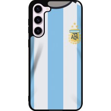 Coque Samsung Galaxy S23+ - Silicone rigide noir Maillot de football Argentine 2022 personnalisable