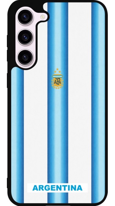Coque Samsung Galaxy S23+ - Silicone rigide noir Maillot de football Argentine 2026 personnalisable