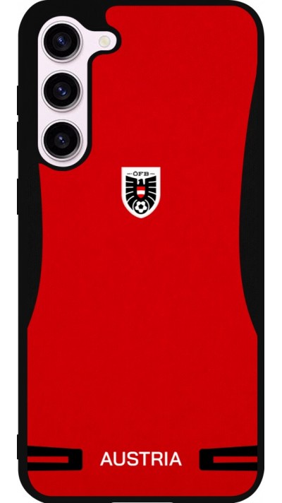 Coque Samsung Galaxy S23+ - Silicone rigide noir Maillot de football Autriche 2026 personnalisable