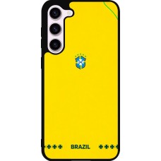 Coque Samsung Galaxy S23+ - Silicone rigide noir Maillot de football Bresil 2026 personnalisable