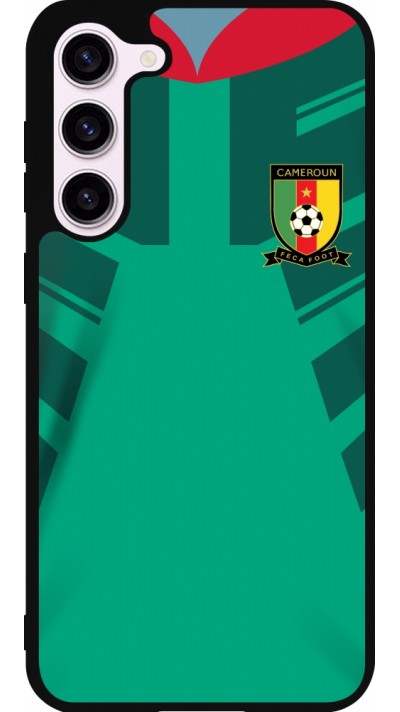Coque Samsung Galaxy S23+ - Silicone rigide noir Maillot de football Cameroun 2022 personnalisable