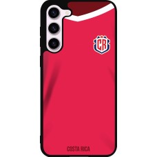 Coque Samsung Galaxy S23+ - Silicone rigide noir Maillot de football Costa Rica 2022 personnalisable