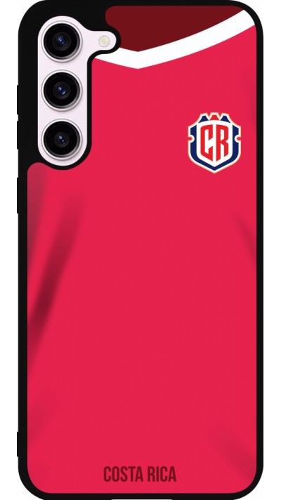 Coque Samsung Galaxy S23+ - Silicone rigide noir Maillot de football Costa Rica 2022 personnalisable