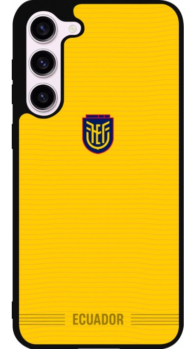 Coque Samsung Galaxy S23+ - Silicone rigide noir Maillot de football E?quateur 2026 personnalisable