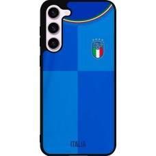 Coque Samsung Galaxy S23+ - Silicone rigide noir Maillot de football Italie 2022 personnalisable