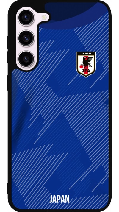 Coque Samsung Galaxy S23+ - Silicone rigide noir Maillot de football Japon 2022 personnalisable