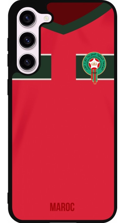 Samsung Galaxy S23+ Case Hülle - Silikon schwarz Marokko 2022 personalisierbares Fussballtrikot