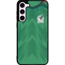 Coque Samsung Galaxy S23+ - Silicone rigide noir Maillot de football Mexique 2022 personnalisable