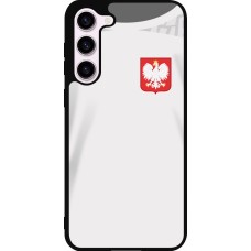 Coque Samsung Galaxy S23+ - Silicone rigide noir Maillot de football Pologne 2022 personnalisable
