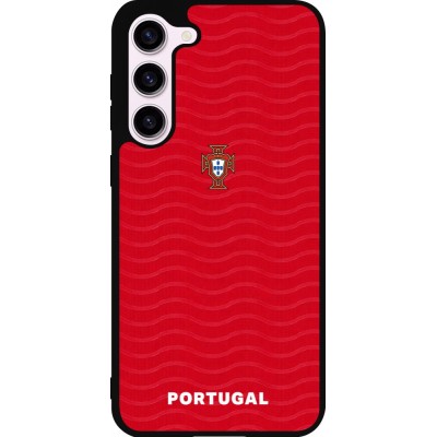 Coque Samsung Galaxy S23+ - Silicone rigide noir Maillot de football Portugal 2026 personnalisable