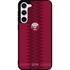 Coque Samsung Galaxy S23+ - Silicone rigide noir Maillot de football Qatar 2026 personnalisable