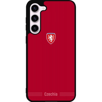Coque Samsung Galaxy S23+ - Silicone rigide noir Maillot de football Répuplique Tchèque 2026 personnalisable