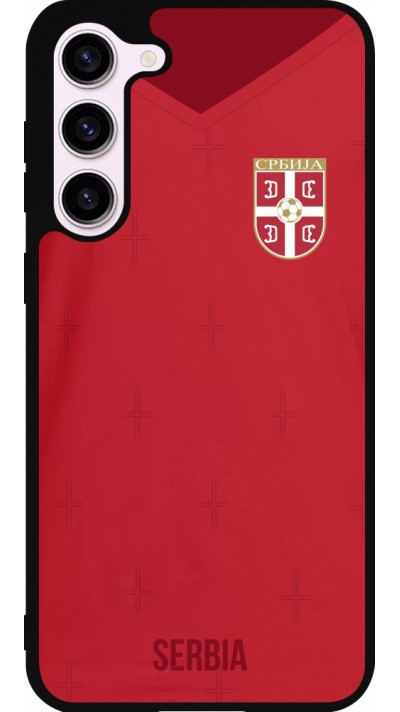 Samsung Galaxy S23+ Case Hülle - Silikon schwarz Serbien 2022 personalisierbares Fussballtrikot