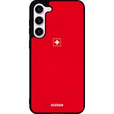 Coque Samsung Galaxy S23+ - Silicone rigide noir Maillot de football Suisse 2026 personnalisable